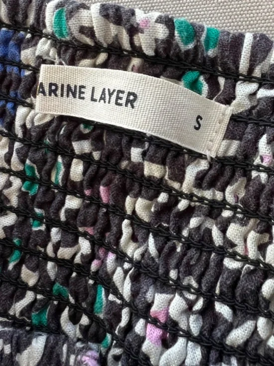 MARINE LAYER Corinne Tence/ Linen Smocked Waist Maxi Skirt - S - Picture 5 of 10